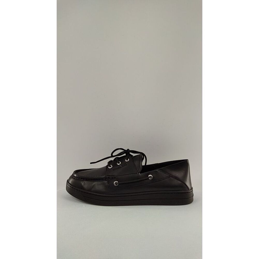 Michael Kors Men Aiden Leather Boat Shoes Black 12